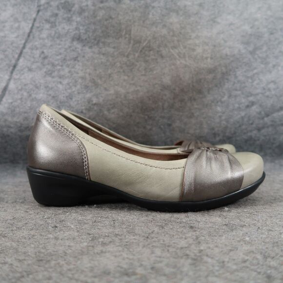 Dromedaris Shoes Womens 38 Wedge Loafer Slip On Leather Comfort Fashion Classic - Picture 15 of 15